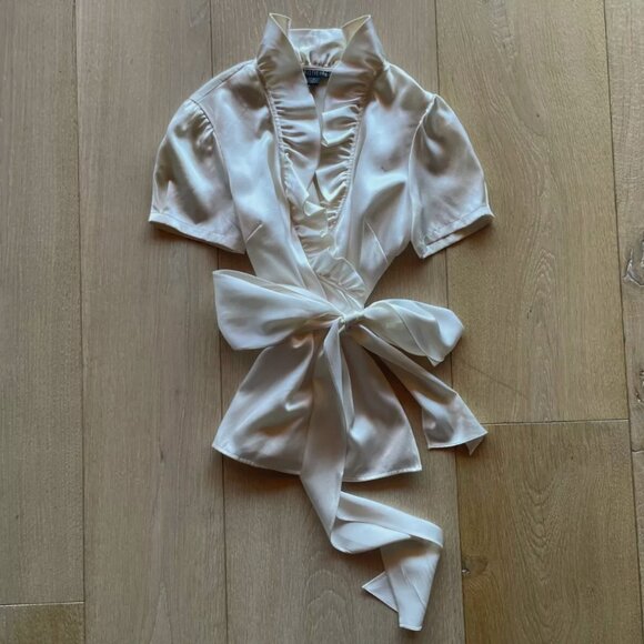 Such a beauty! Lafayette 148 vintage fine silk blouse, NWOT, 0 - Picture 1 of 7